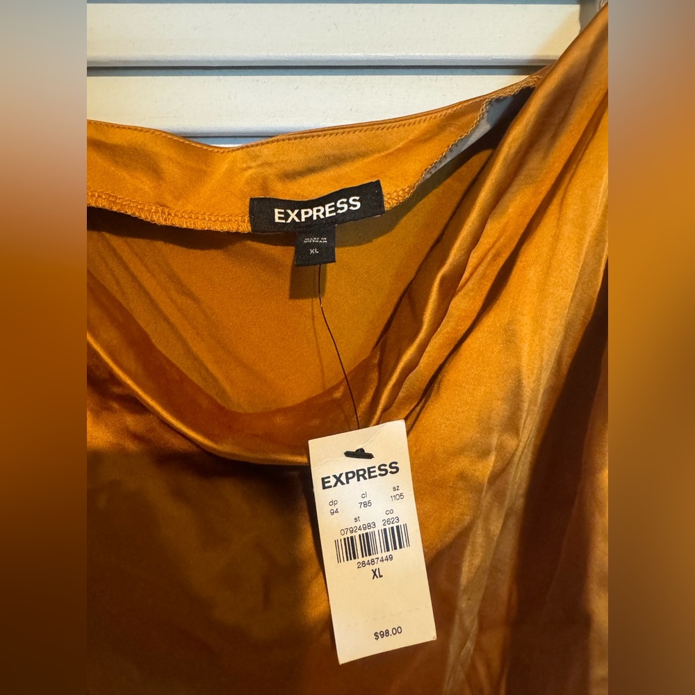 Express Marigold Midi Slip Dress Size XL NWT - Picture 4 of 5